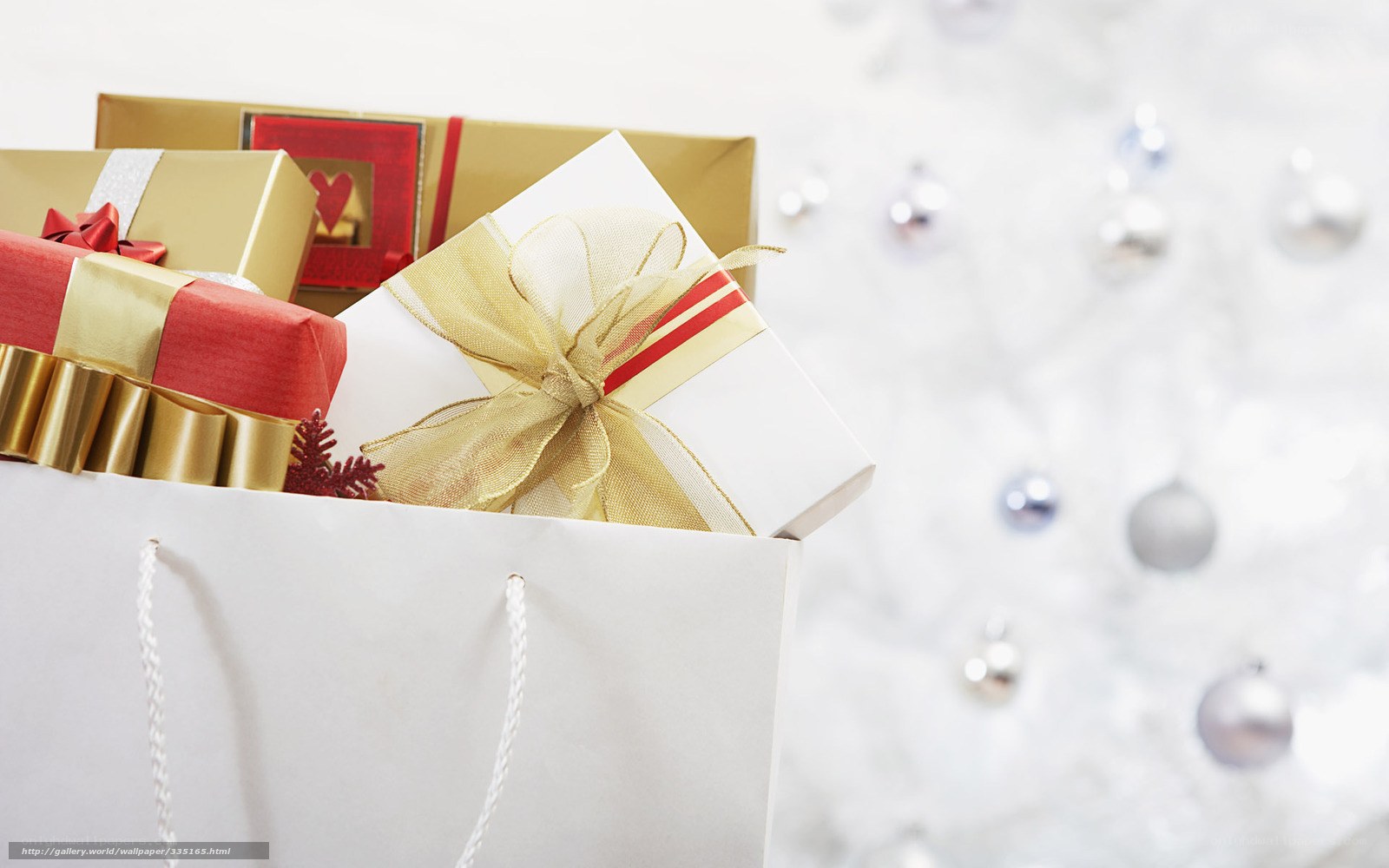 Christmas gifts in a bag