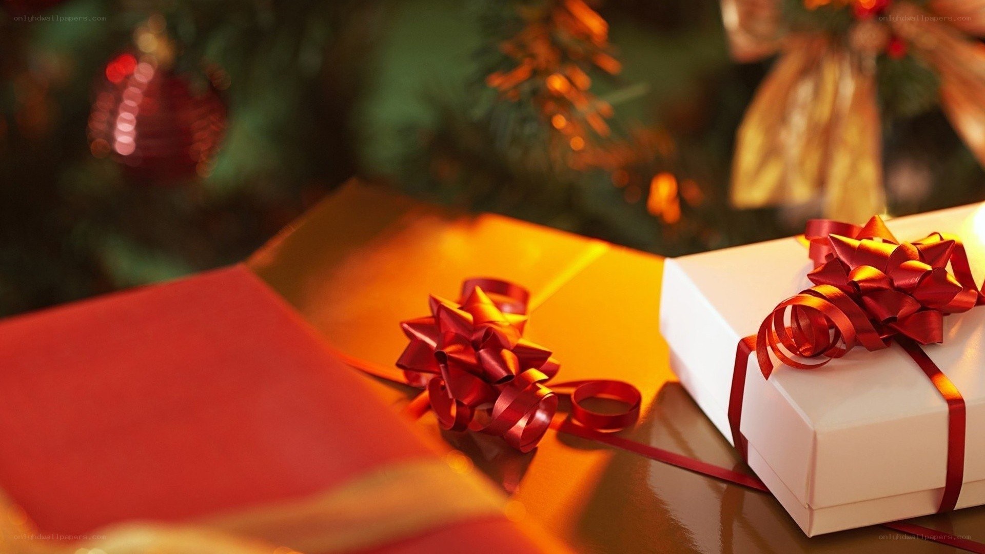 Christmas gifts under tree