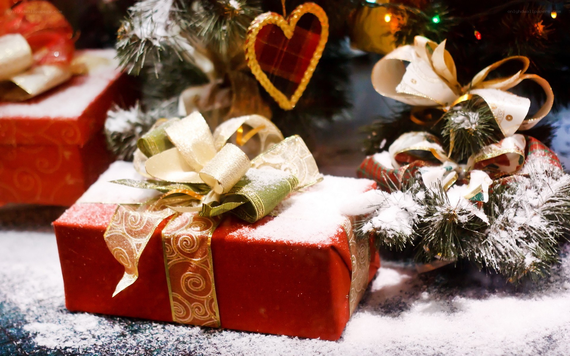 Christmas gifts under tree