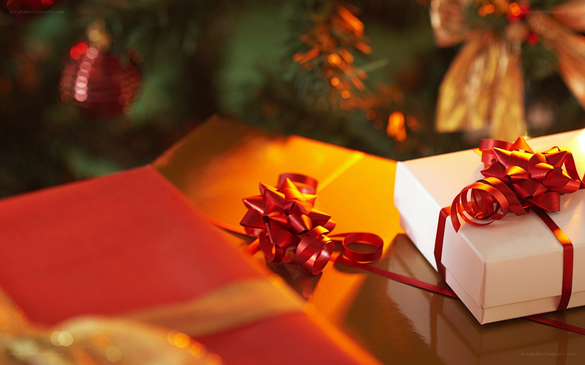 Christmas gifts under tree