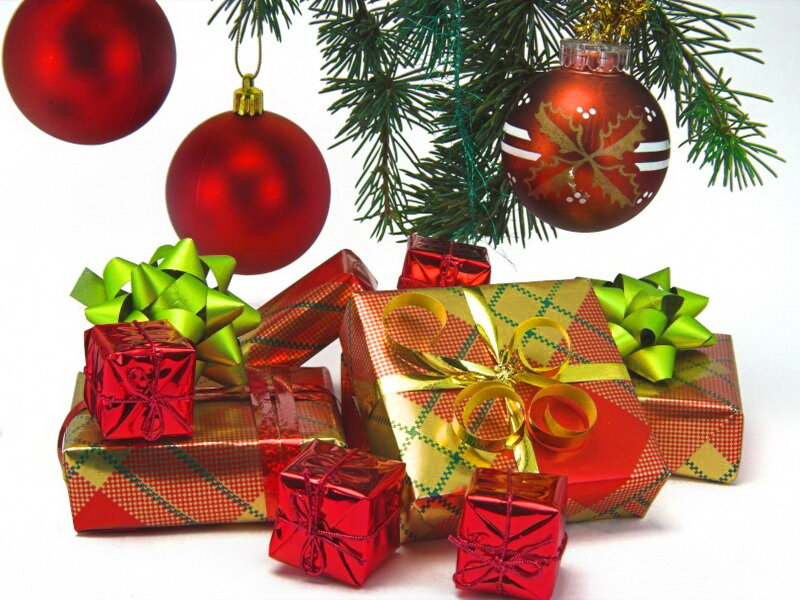 Christmas Gifts under Tree — Red