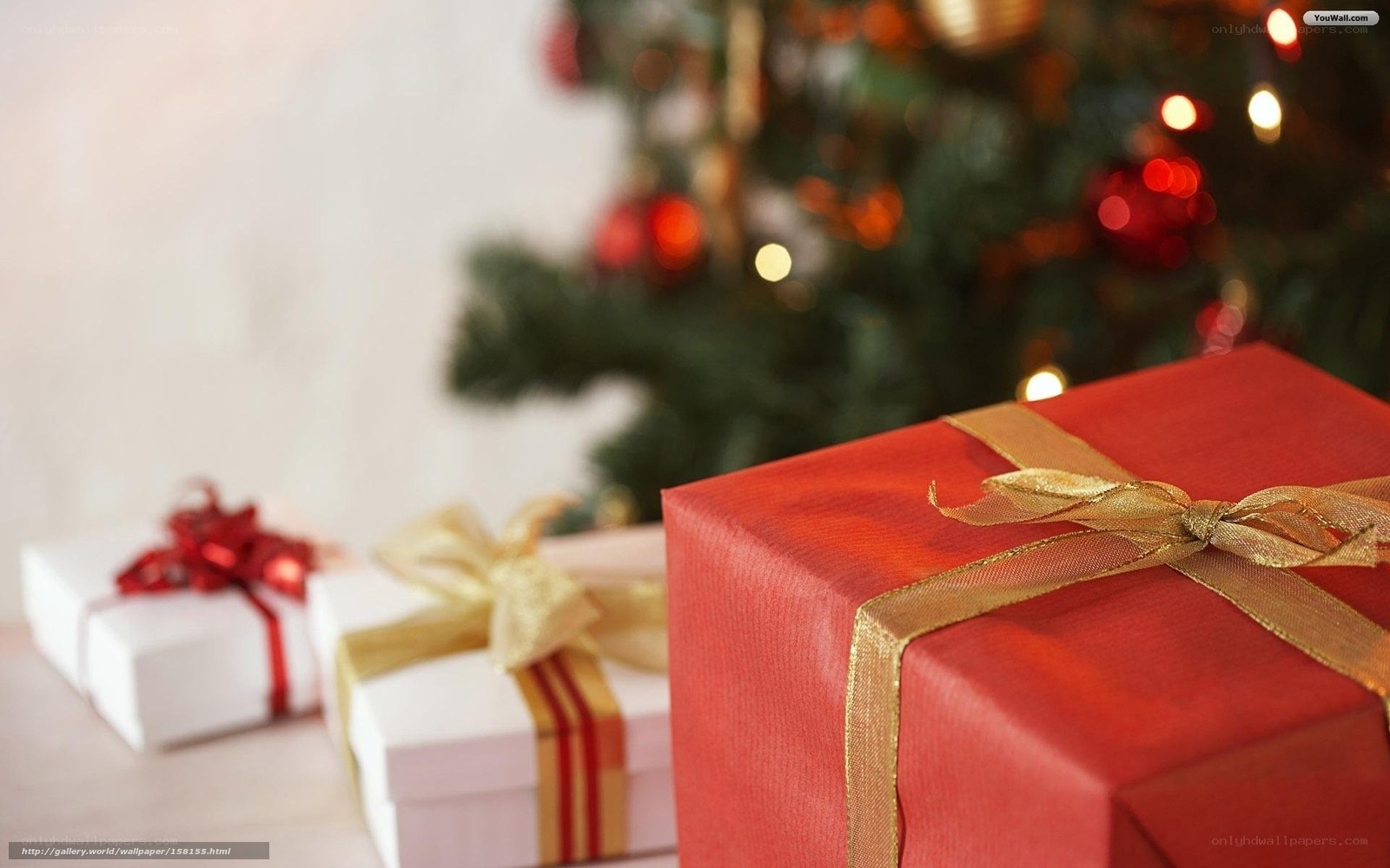 Christmas gifts under tree
