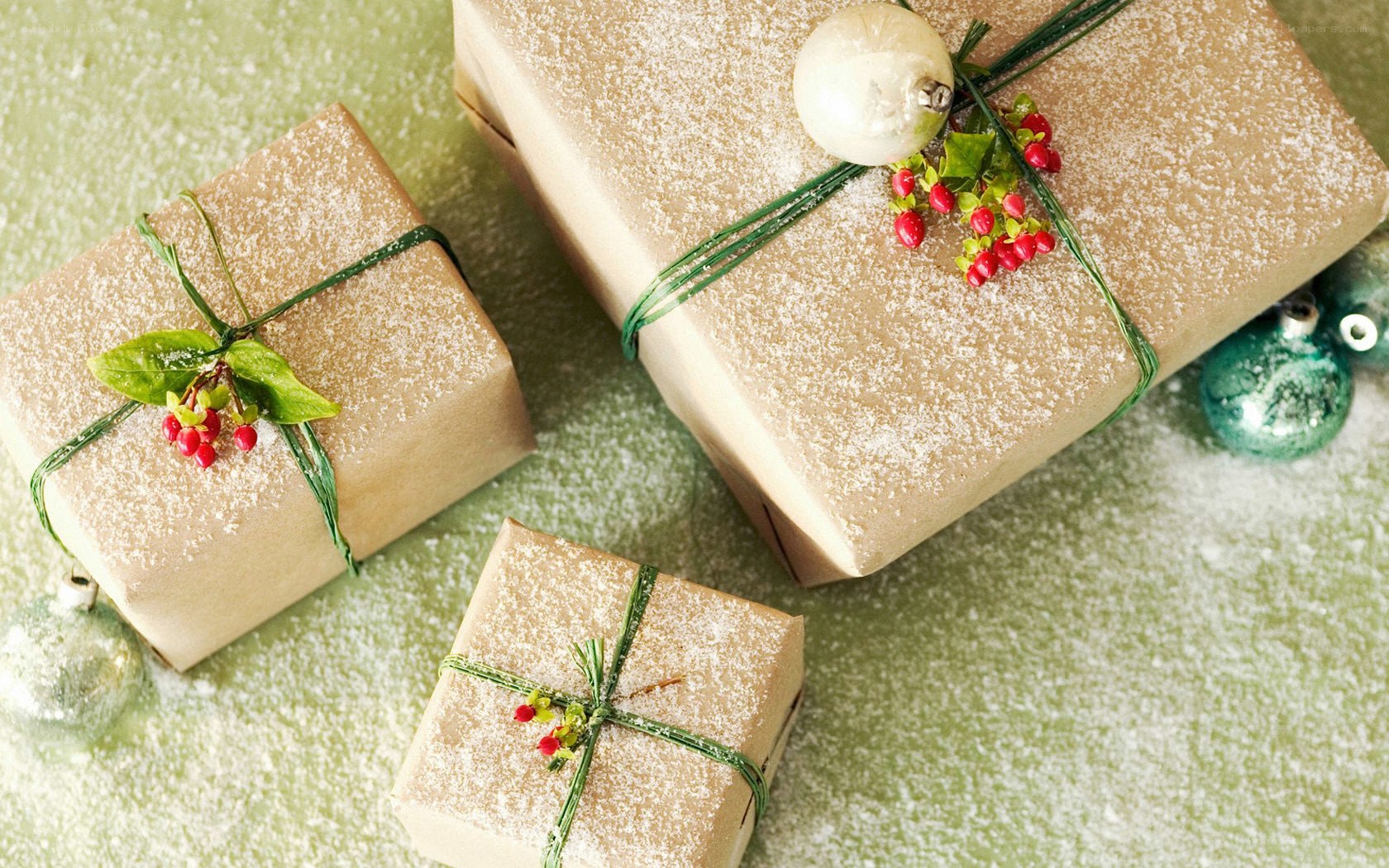 Christmas gifts with berries