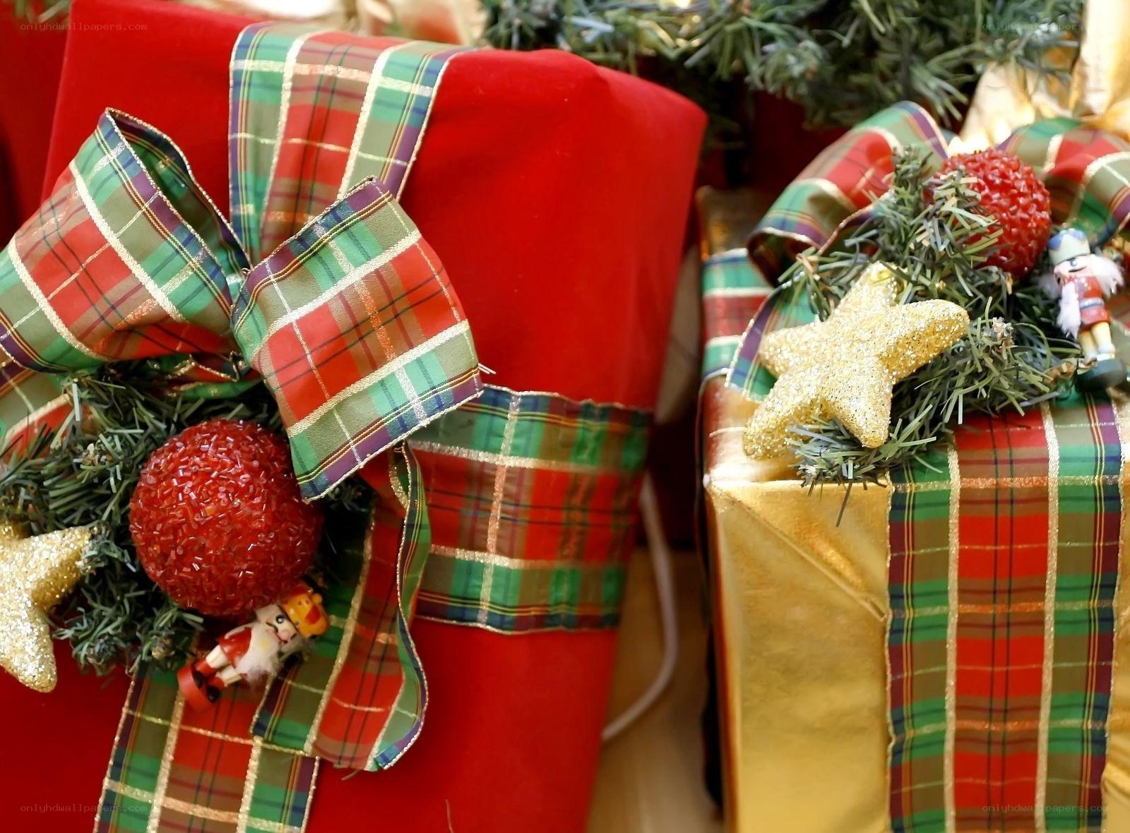 Christmas gifts with decorations