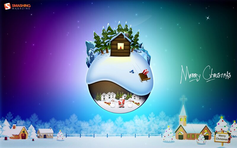 Christmas globe wallpaper