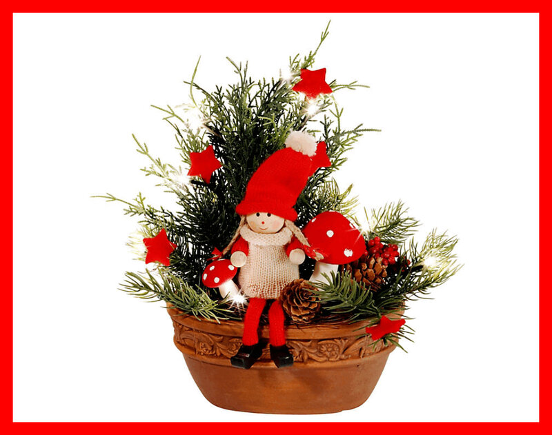 Christmas Gnome in Pot
