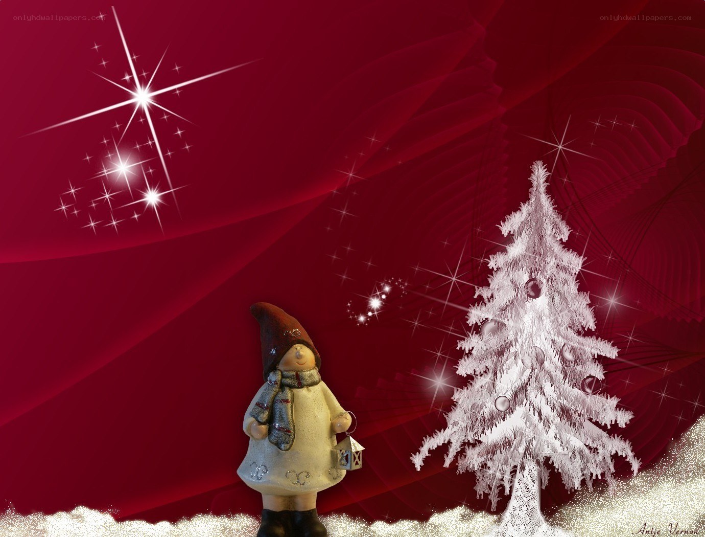 Christmas gnome with tree