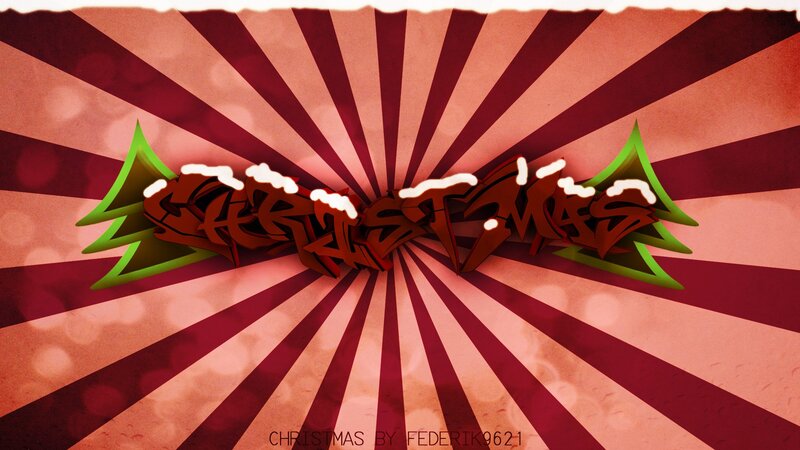 Christmas graffiti art