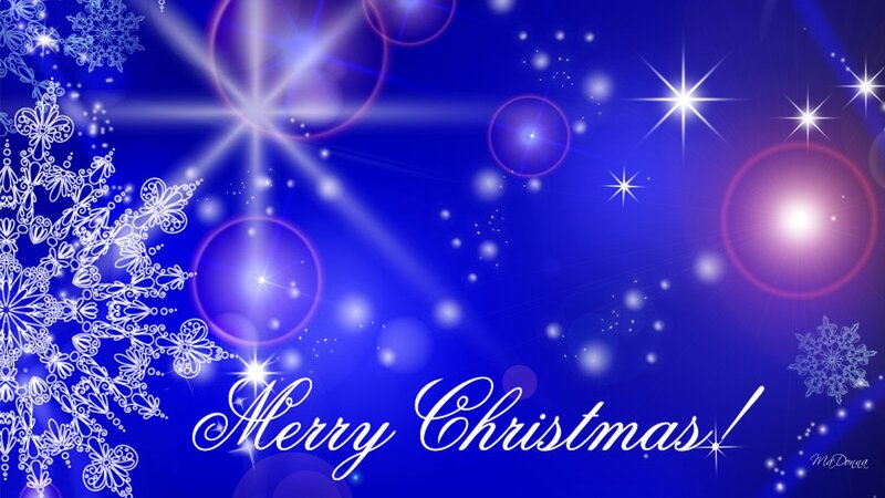Christmas Greeting Card — Blue, Festive