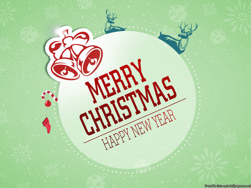 Christmas Greeting Card — Green, Festive, Winter