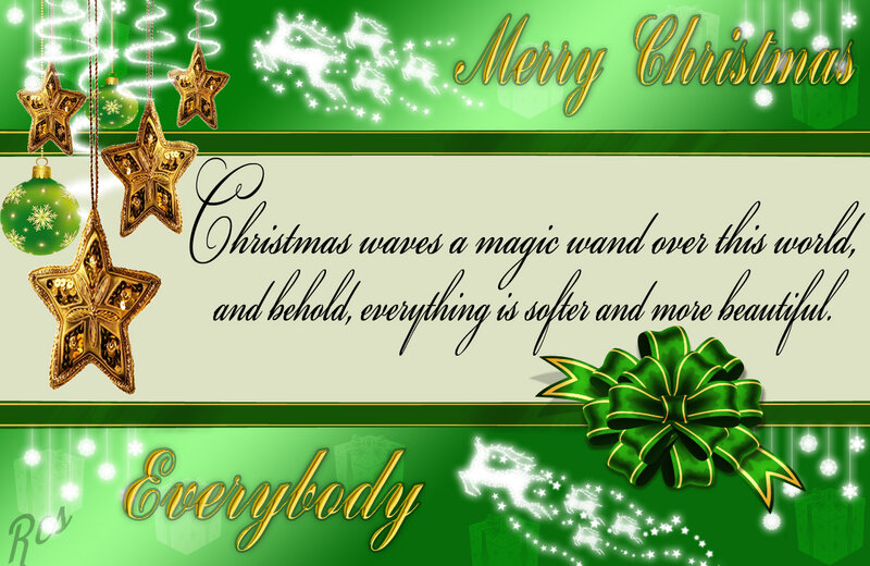 Christmas Greeting Card — Green