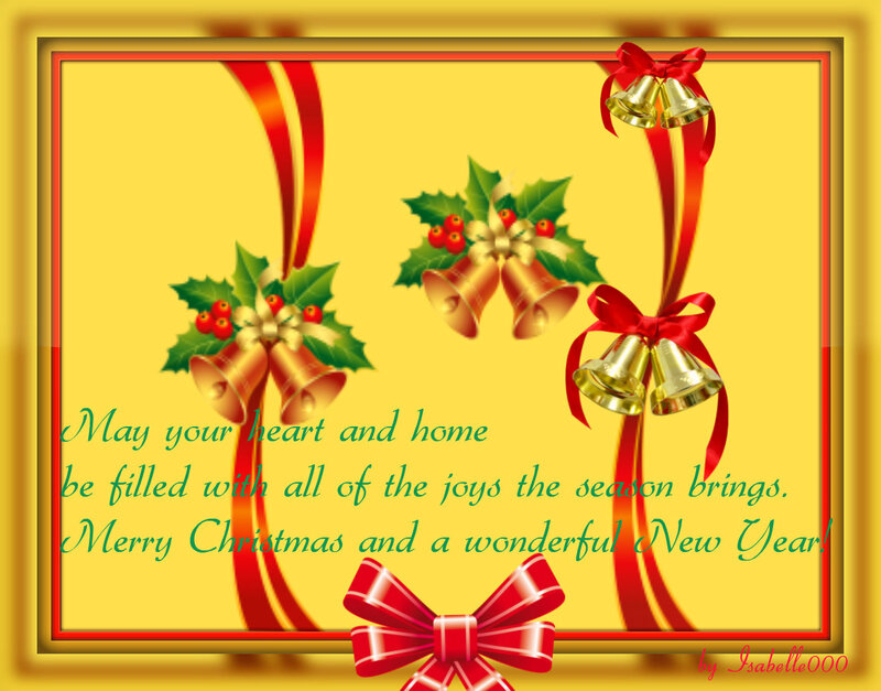 Christmas Greeting Card — Yellow