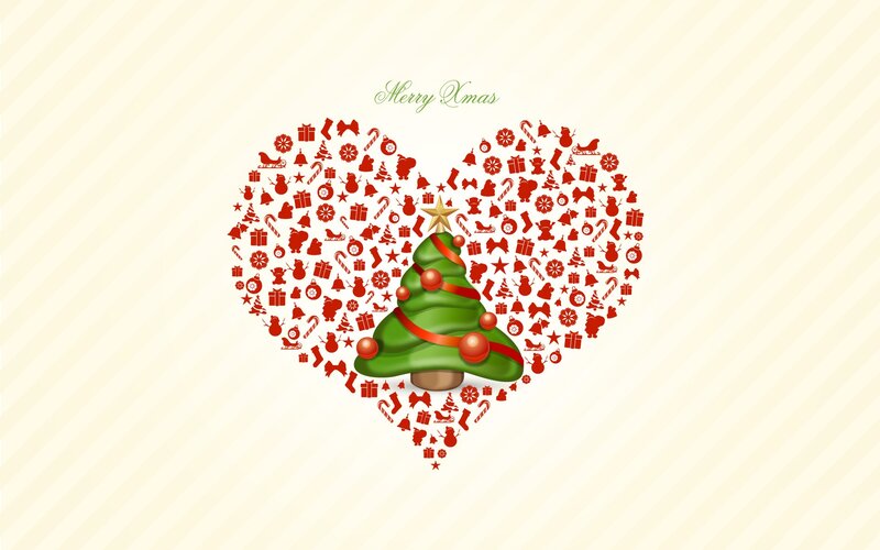Christmas heart design