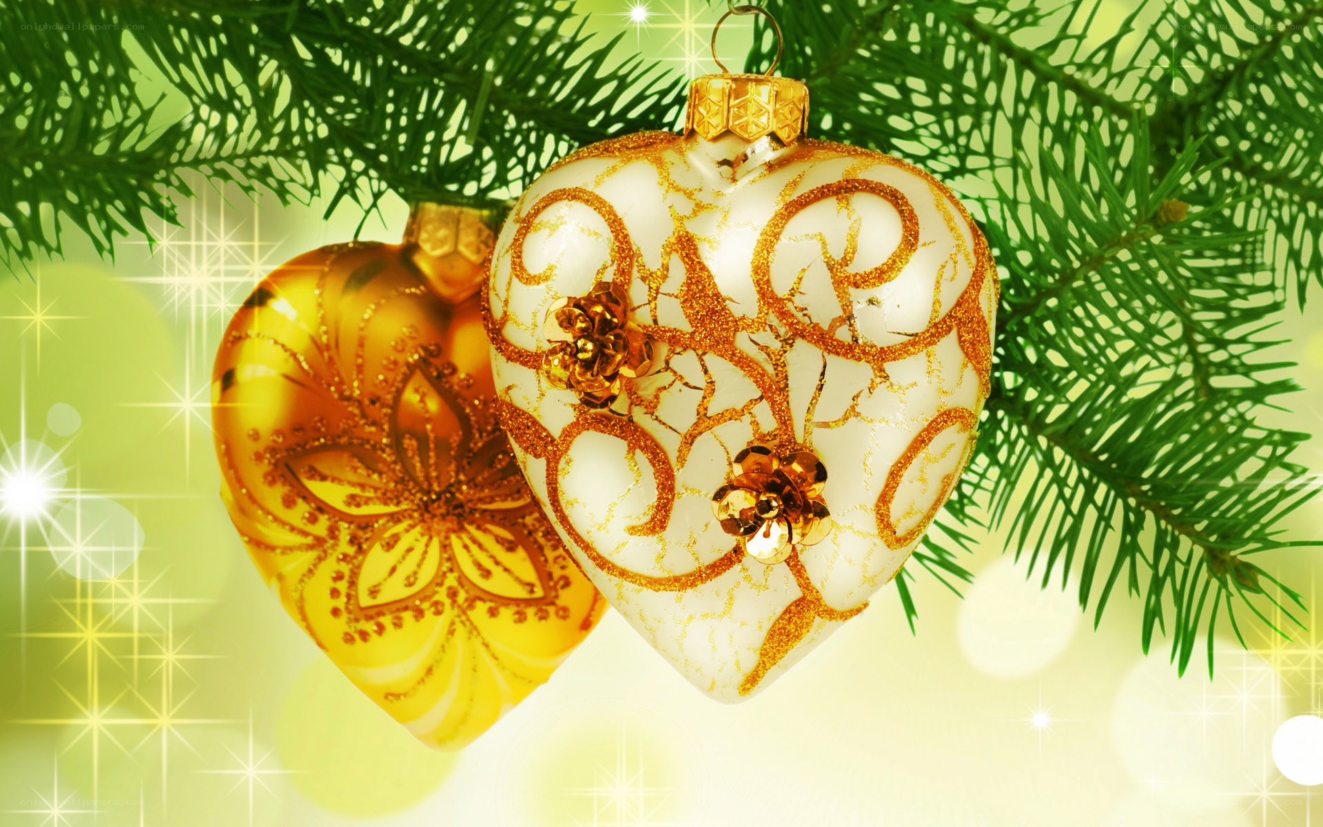 Christmas heart ornaments