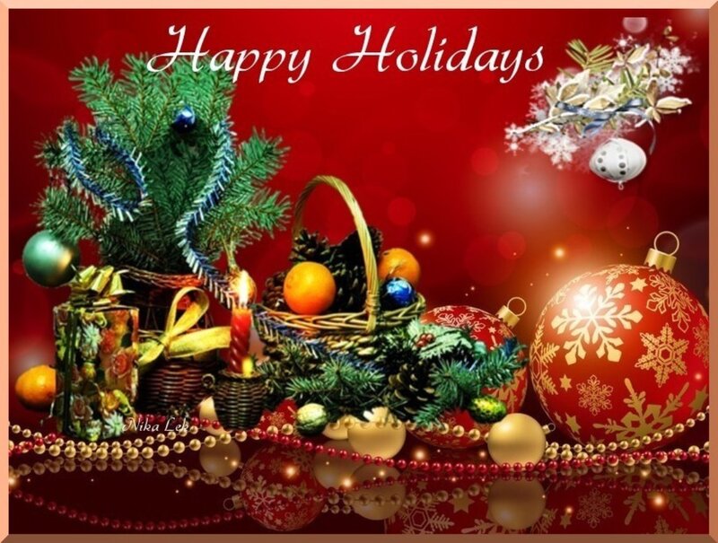 Christmas Holiday Arrangement — Red, Festive