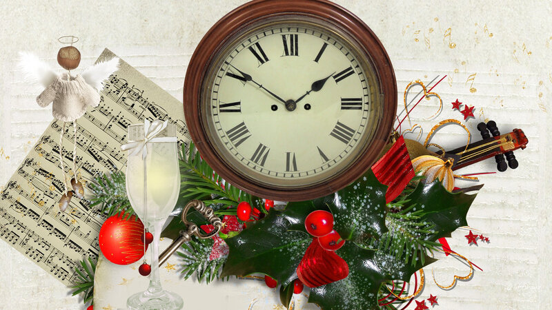 Christmas Holiday Collage — Green