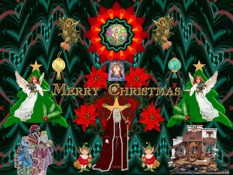 Christmas Holiday Collage — Red, Festive