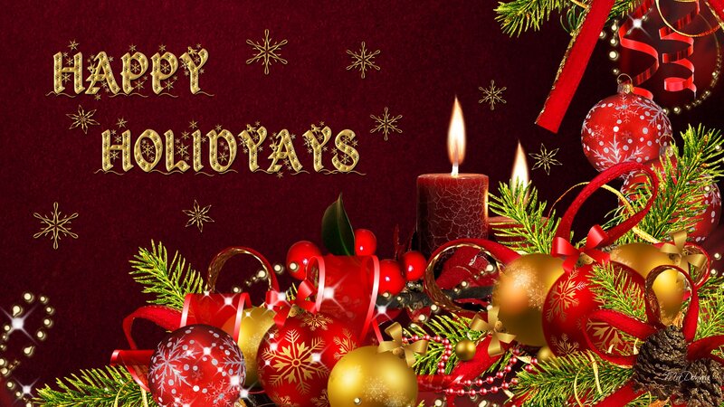 Christmas Holiday Decorations — Red, Festive