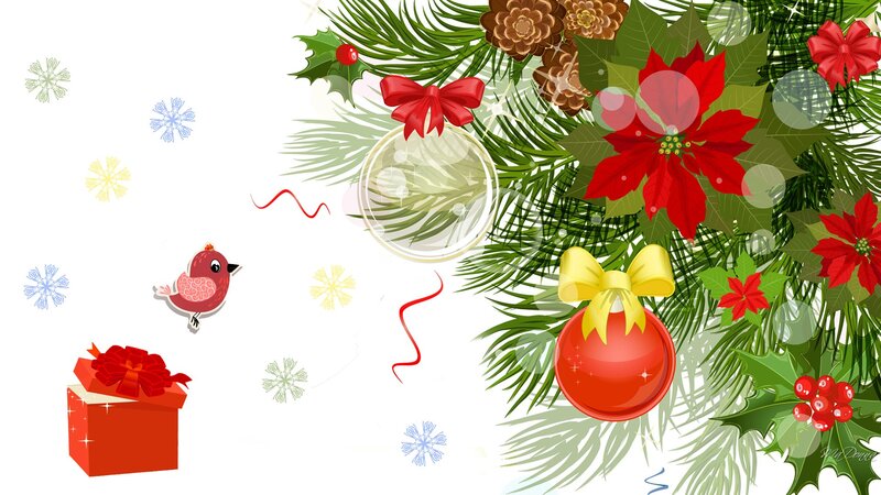 Christmas Holiday Decorations — Red, Festive, Winter