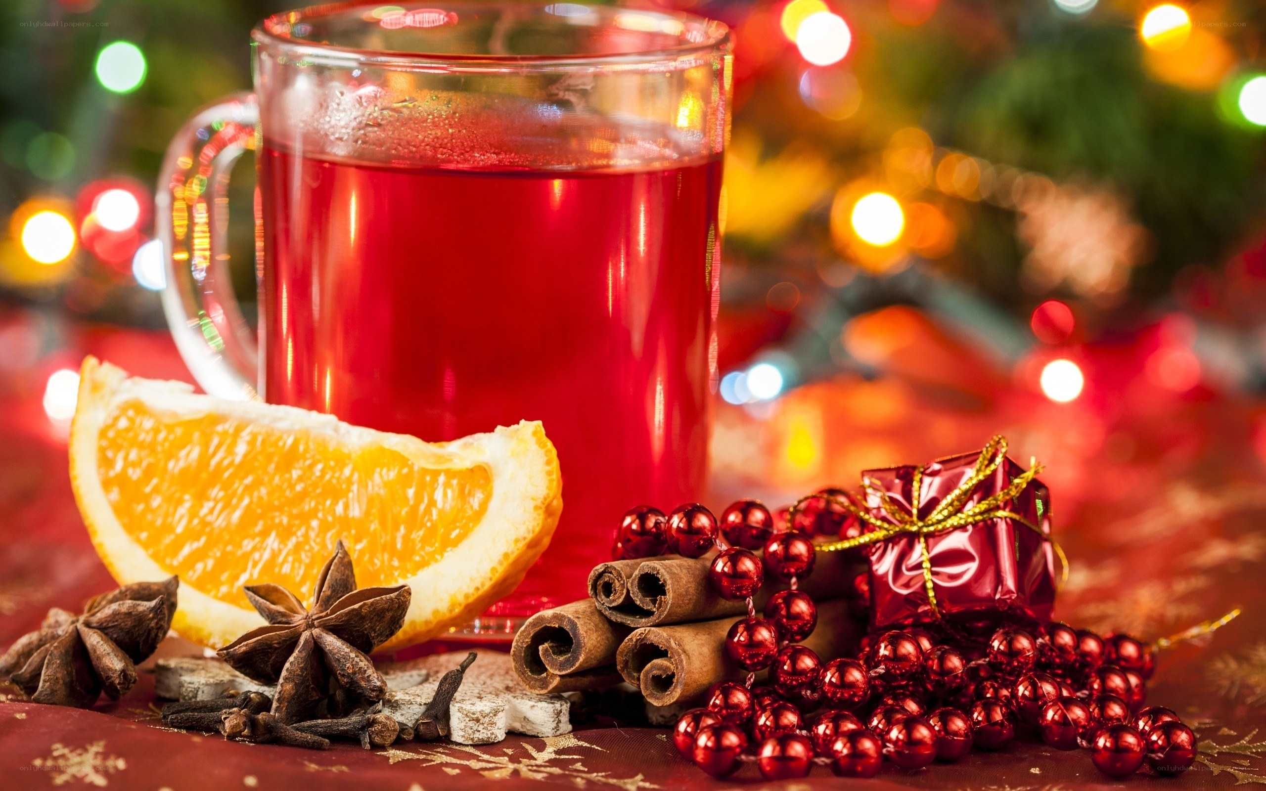 Christmas hot drink with spices