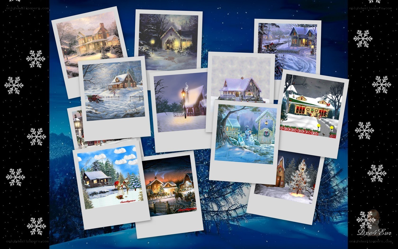 Christmas house collage