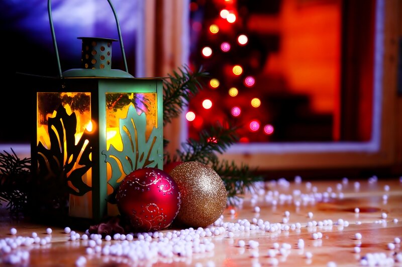 Christmas Lantern and Ornaments