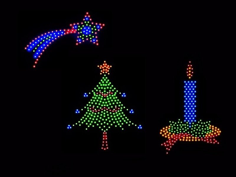 Christmas Lights Display — Green