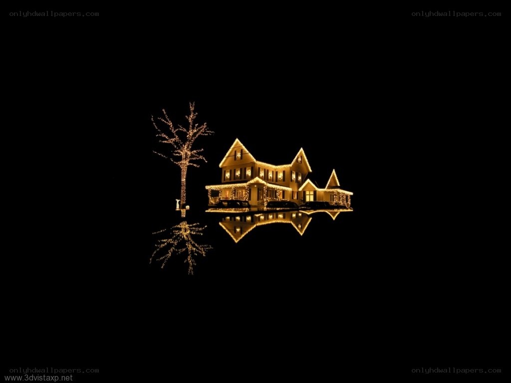 Christmas lights on house