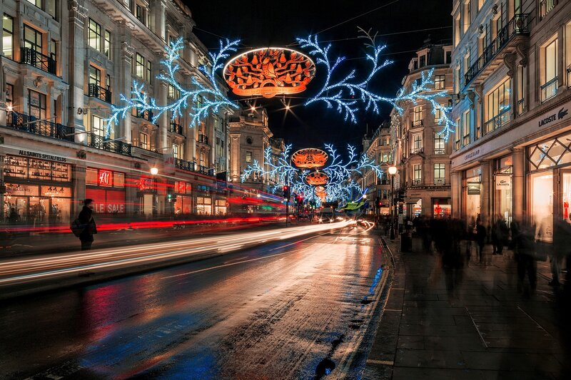 Christmas Lights on Street