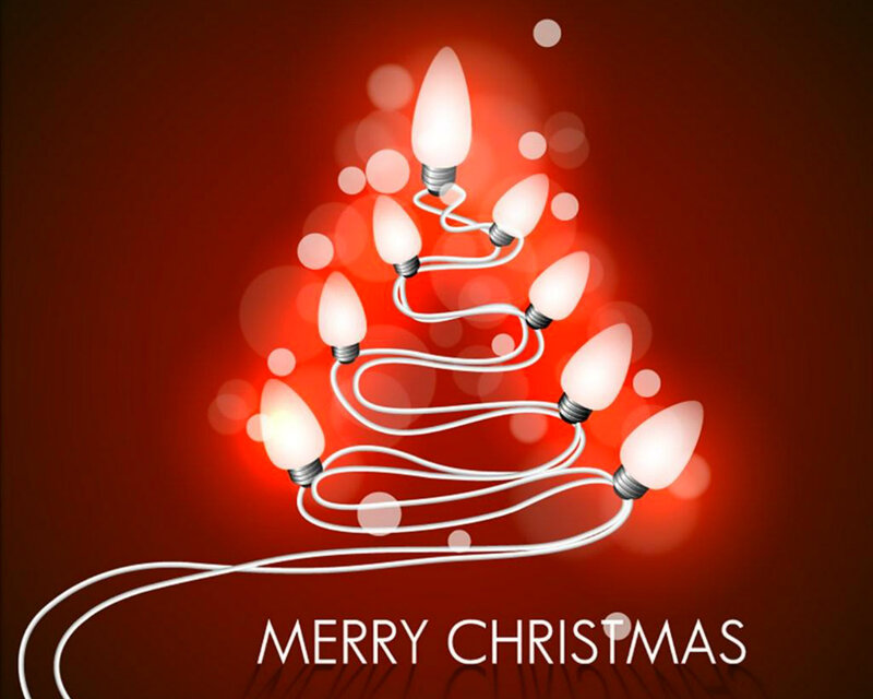 Christmas Lights Tree — Red