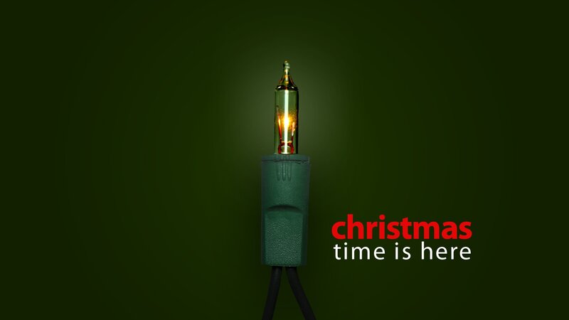 Christmas lights with text
