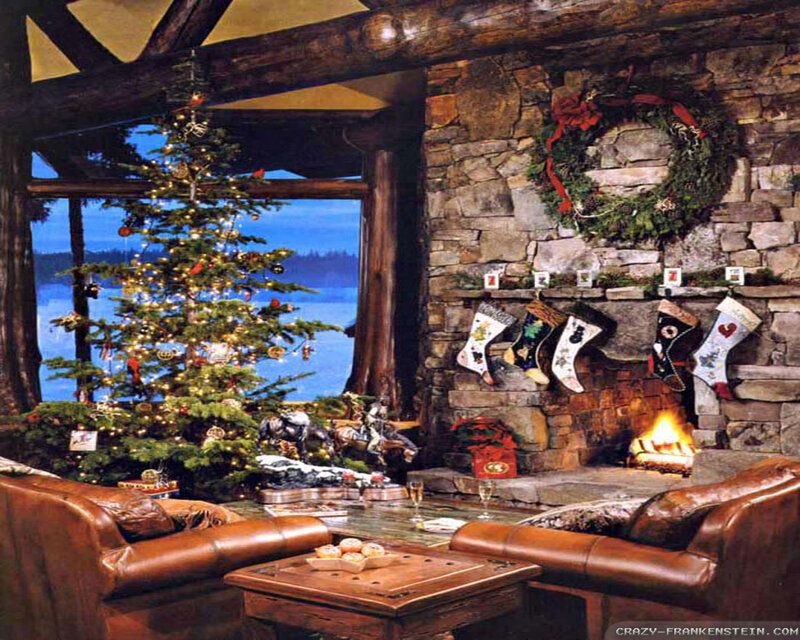 Christmas Living Room — Brown