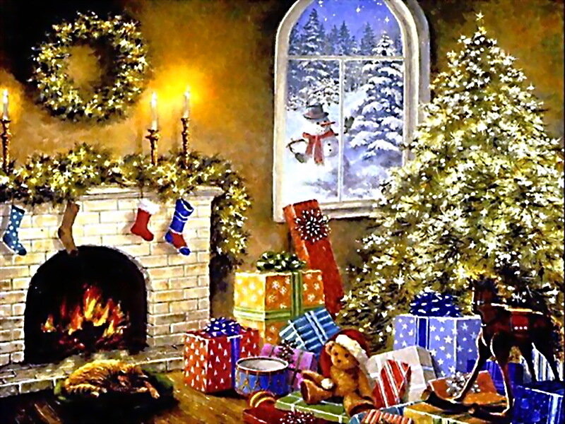 Christmas Living Room — Green