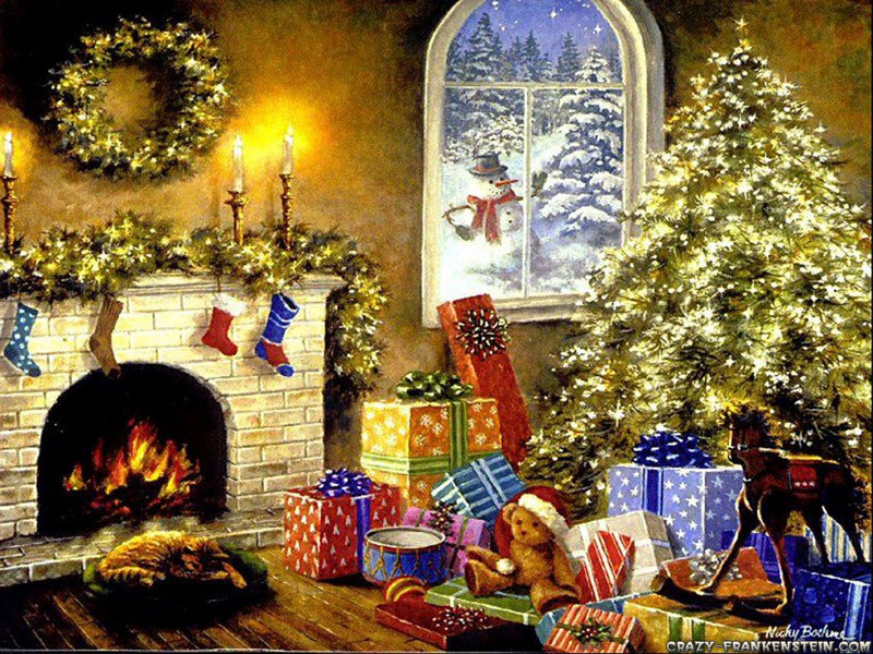 Christmas Living Room — Red