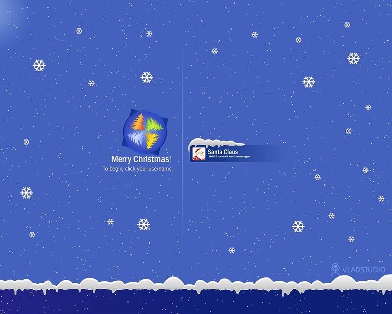 Christmas login screen
