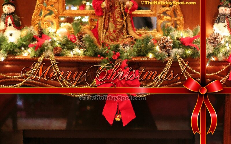 Christmas Mantel Decoration — Red, Festive
