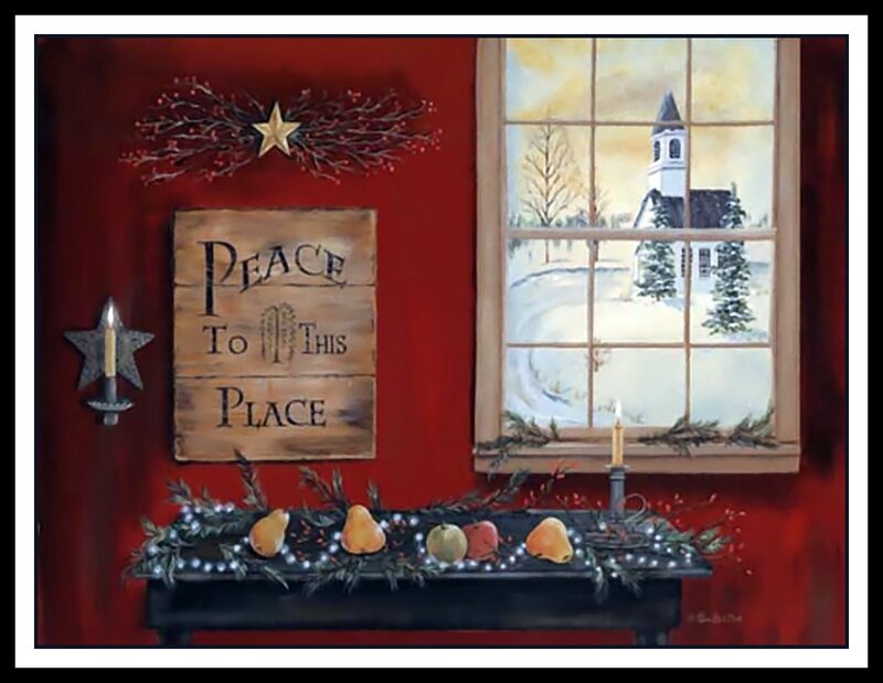 Christmas Mantel with Window