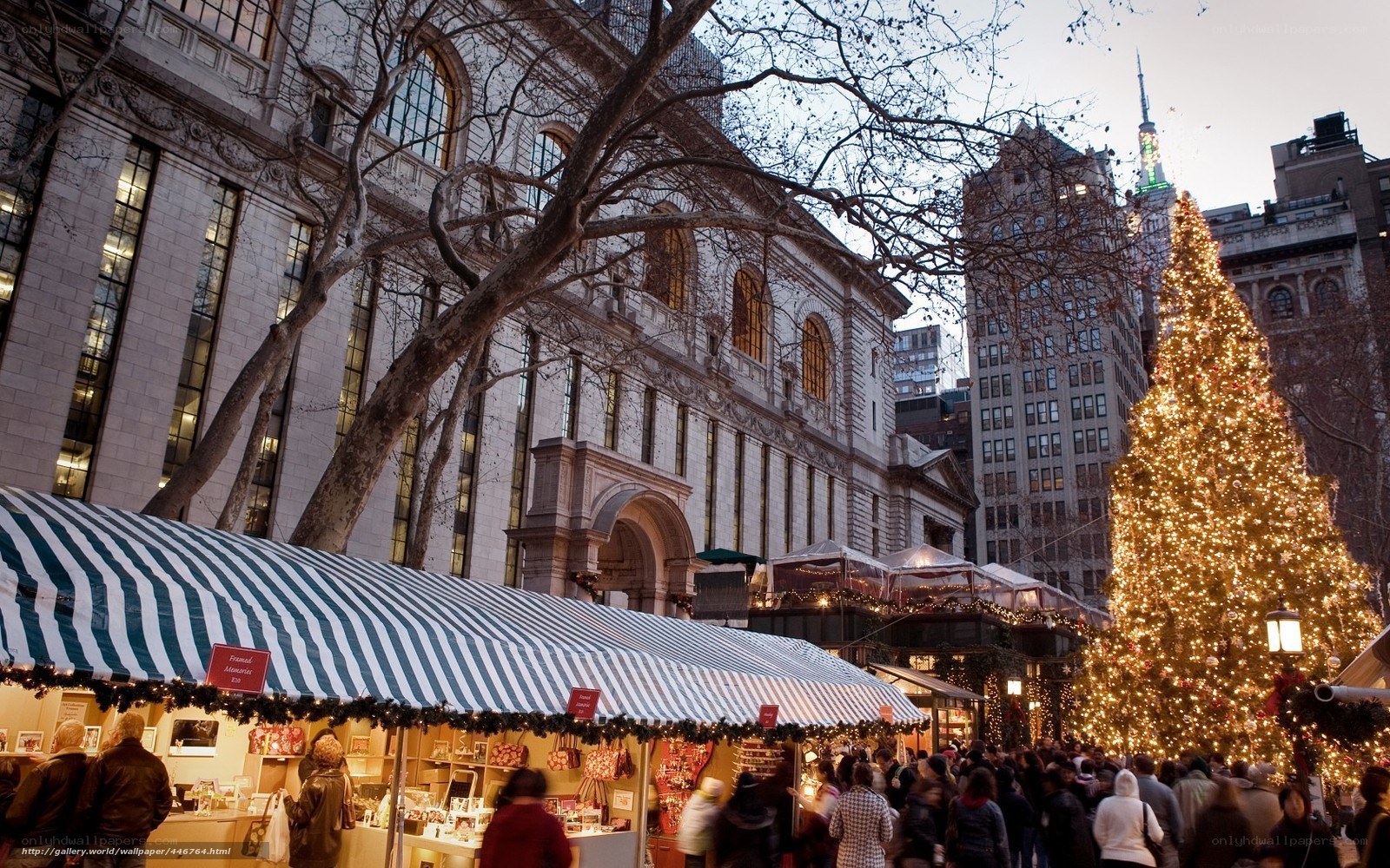 Christmas market at Bryant Park