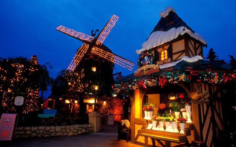 Christmas market at night