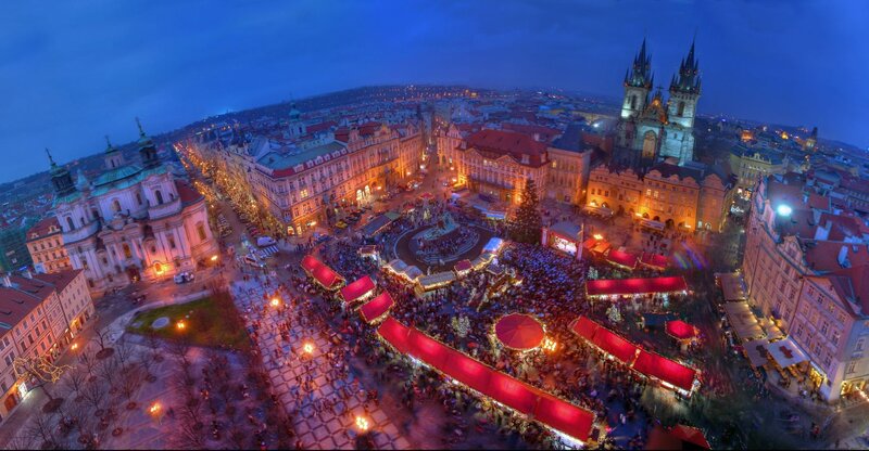 Christmas Market in Prague — Red