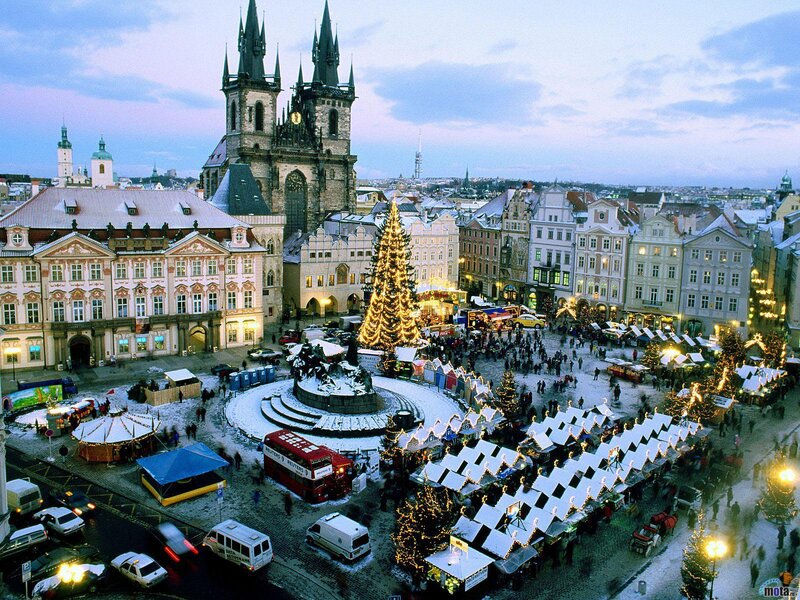 Christmas Market in Prague — White