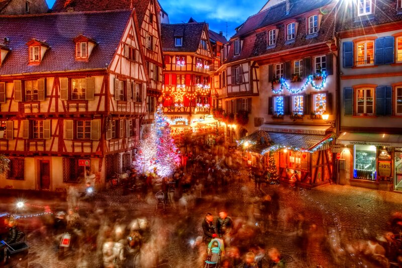 Christmas Market Square — Blue