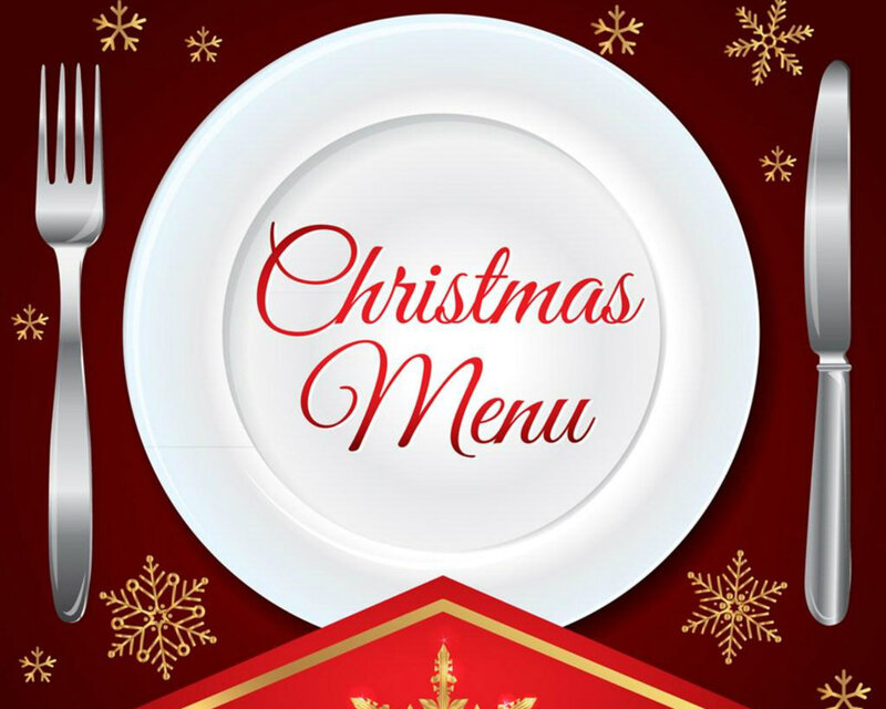 Christmas Menu Plate