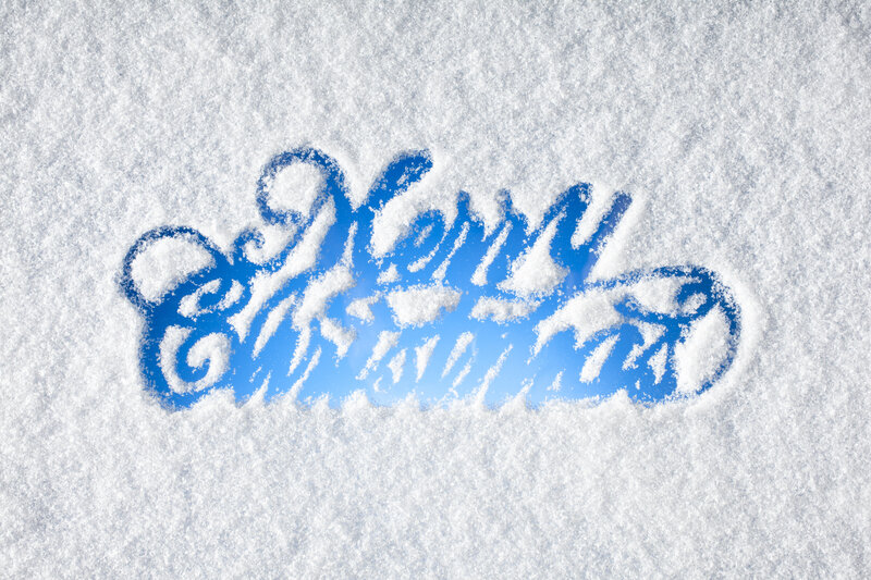 Christmas Message in Snow