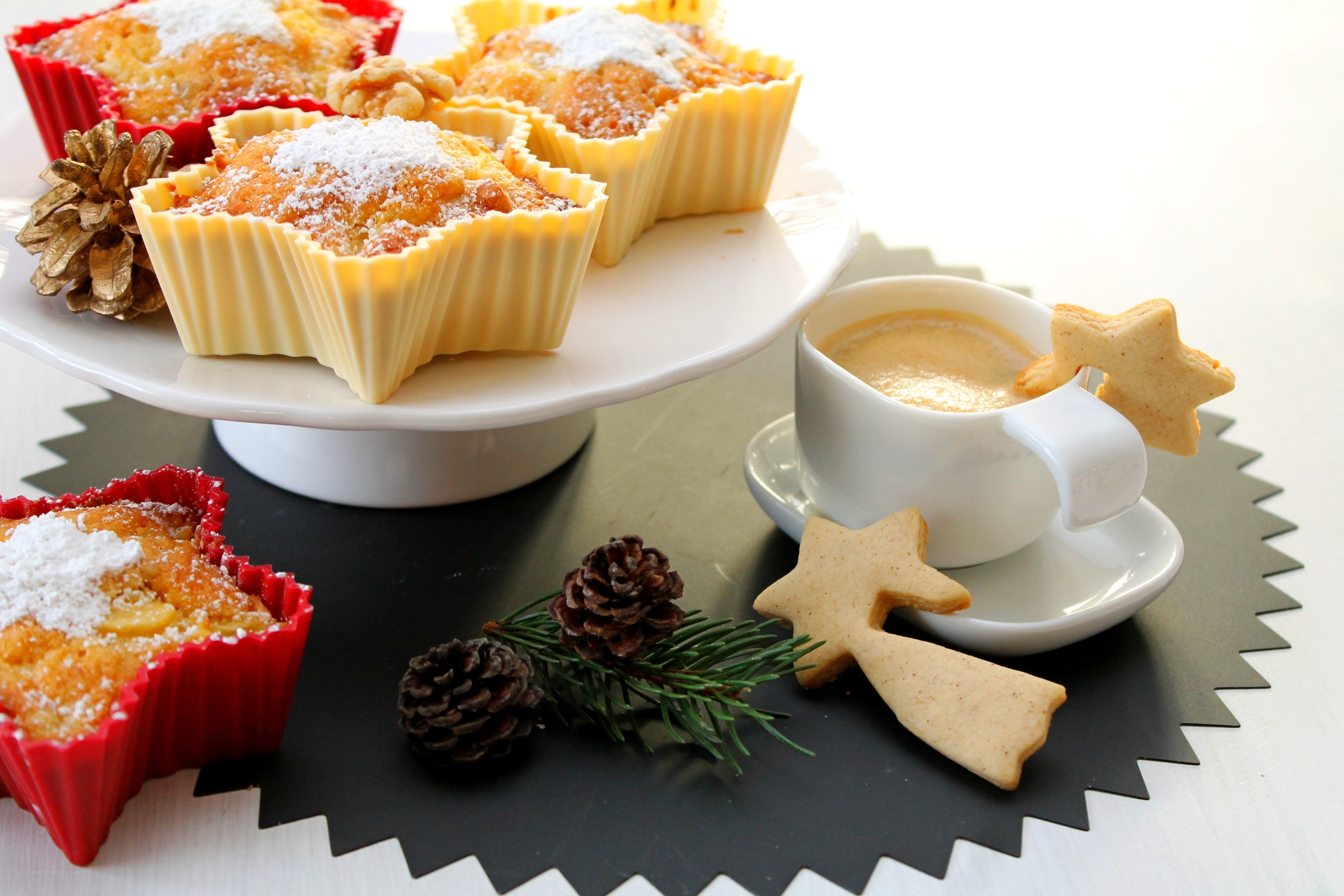 Christmas muffins and coffee