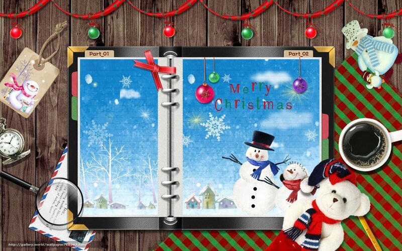 Christmas notebook with snowmen