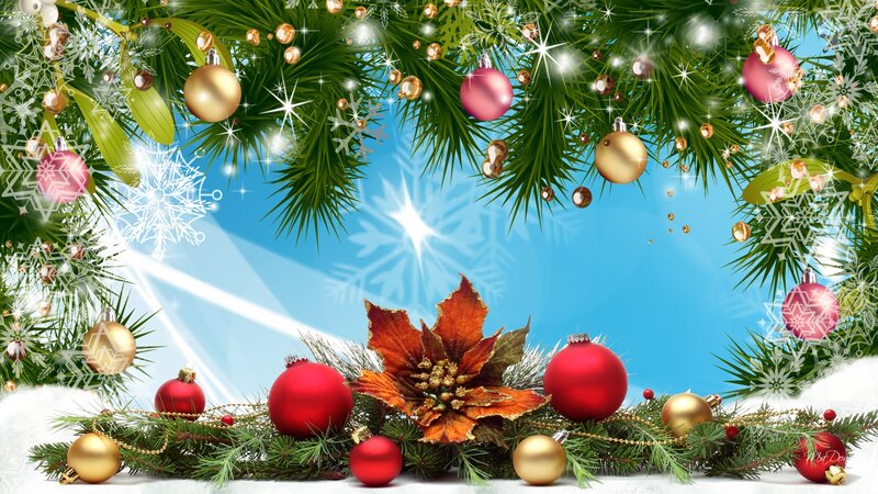 Christmas Ornament Arrangement — Green, Festive