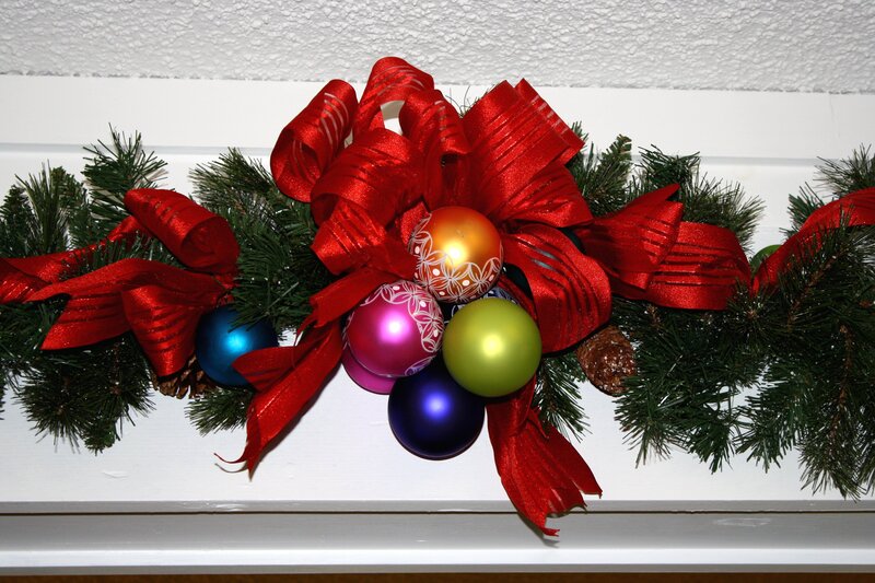 Christmas Ornament Arrangement — Red, Festive, Winter