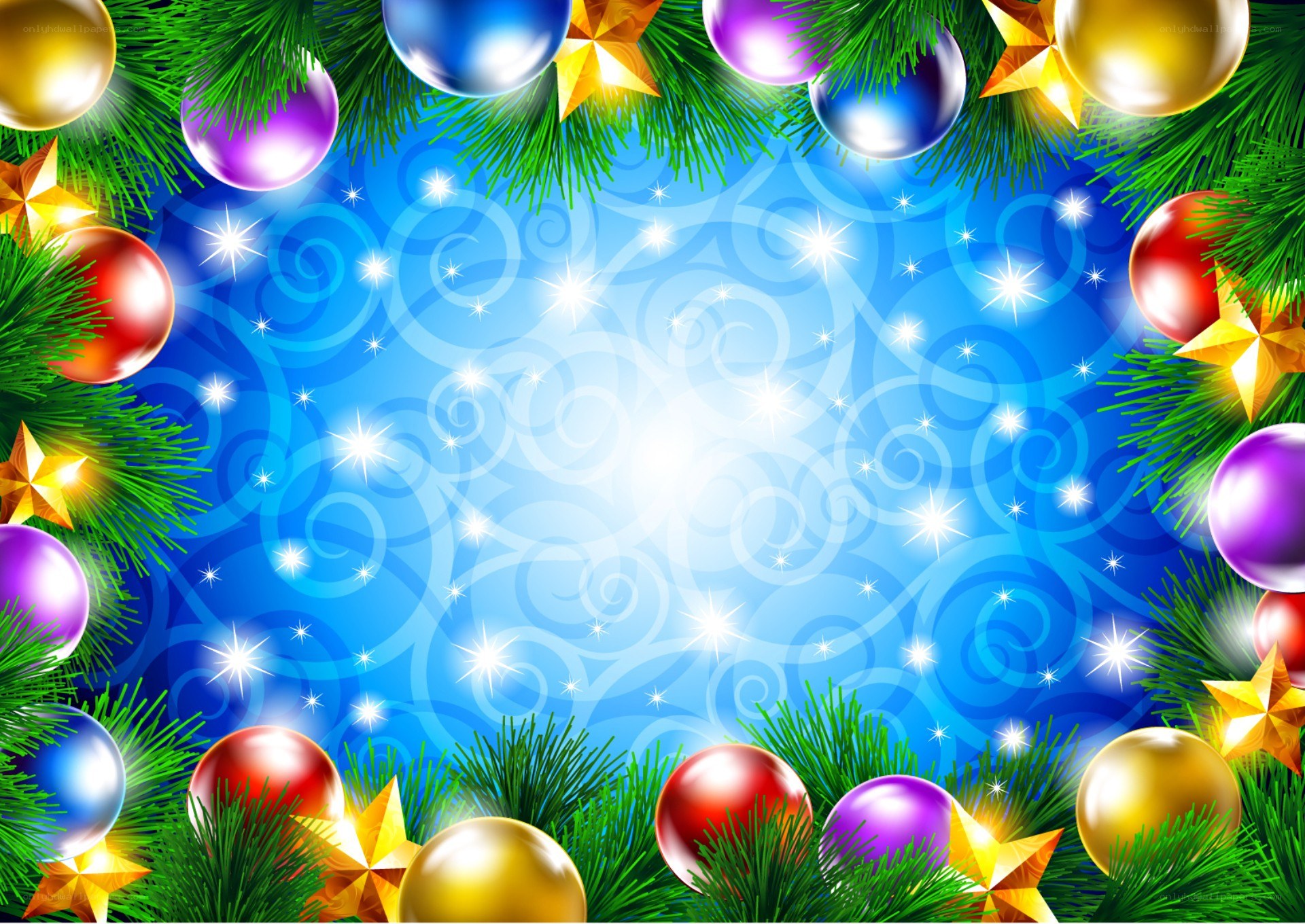 Christmas ornament border