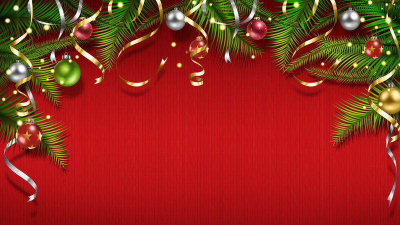 Christmas Ornament Border — Red